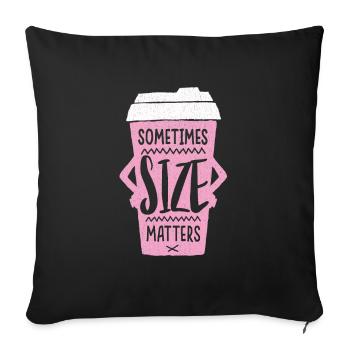 Café mug Café Cappuccino Caffeine barista - Housse de coussin décorative 45 x 45 cm - noir - Devant