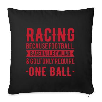 Motorsport Ball - Sofa pillowcase 17,3'' x 17,3'' (45 x 45 cm) - black - Front