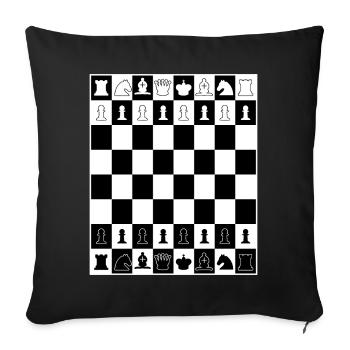 Chess Chessboard Checkmate - Sofa pillowcase 17,3'' x 17,3'' (45 x 45 cm) - black - Front
