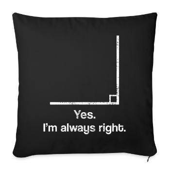 Math advanced course saying - Sofa pillowcase 17,3'' x 17,3'' (45 x 45 cm) - black - Front