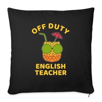 Pina Colada Cocktai Off Duty Teacher - Sofakissenbezug 45 x 45 cm - Schwarz - Vorne