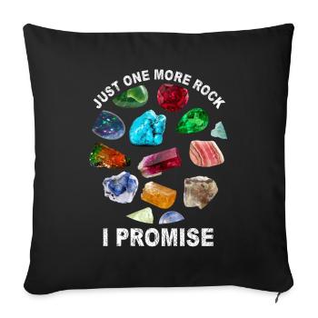 Lustiger Design-Mineraliensammler - Sofakissenbezug 45 x 45 cm - Schwarz - Vorne