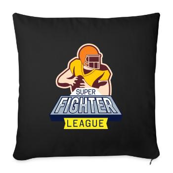 SUPER FIGHTER LEAGUE FOOTBALL - Sofa pillowcase 17,3'' x 17,3'' (45 x 45 cm) - black - Front