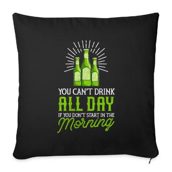 St Patrick's Day Irlande Irlande Drunk Beer Paddy - Housse de coussin décorative 45 x 45 cm - noir - Devant