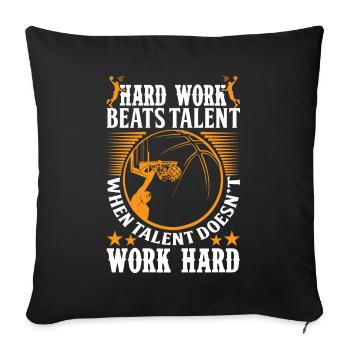 basketball Hard Works - Sofa pillowcase 17,3'' x 17,3'' (45 x 45 cm) - black - Front