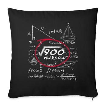 30th Birthday Math Root Calculation Nerd - Sofa pillowcase 17,3'' x 17,3'' (45 x 45 cm) - black - Front