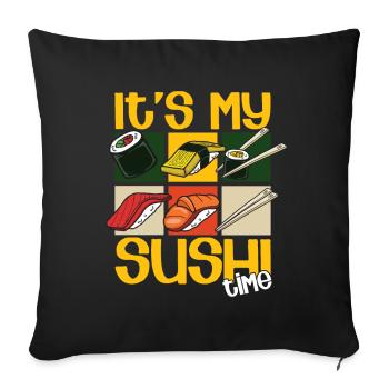 SUSHI - Sofa pillowcase 17,3'' x 17,3'' (45 x 45 cm) - black - Front