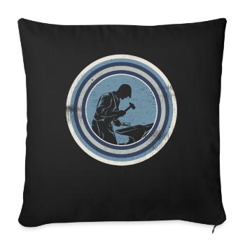 Hufschmied Hufbeschlagschmied Handwerk Geschenk 2 - Sofakissenbezug 45 x 45 cm - Schwarz - Vorne