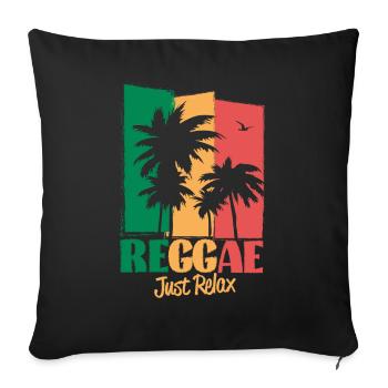 Reggea Music - Just Relax - Sofa pillowcase 17,3'' x 17,3'' (45 x 45 cm) - black - Front