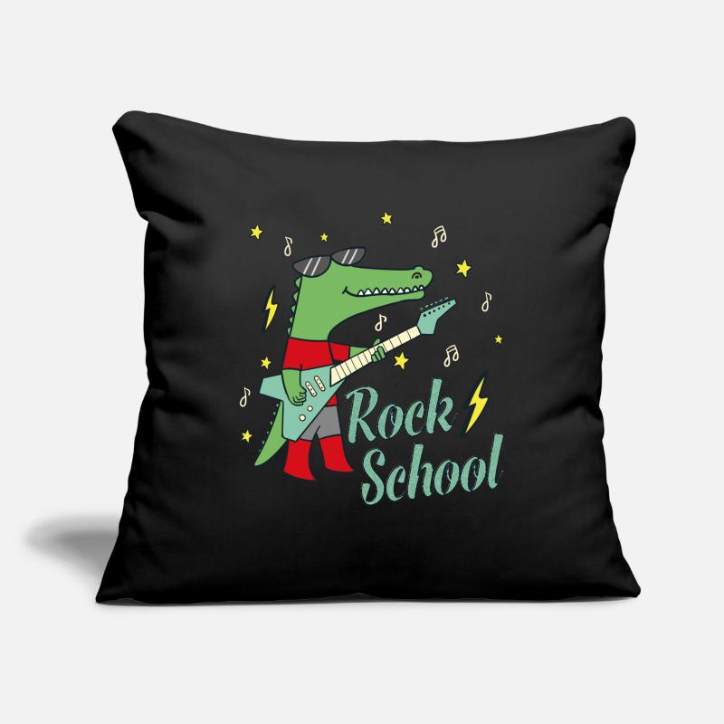Rock School Début d’école Début d’école Idée de cadeau Housse de coussin décorative 45 x 45 cm
