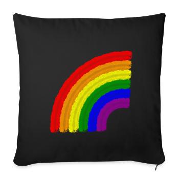 Rainbow LGBT Pride Rainbow - Sofa pillowcase 17,3'' x 17,3'' (45 x 45 cm) - black - Front