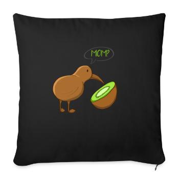 Kiwi oiseau fruit - Housse de coussin décorative 45 x 45 cm - noir - Devant
