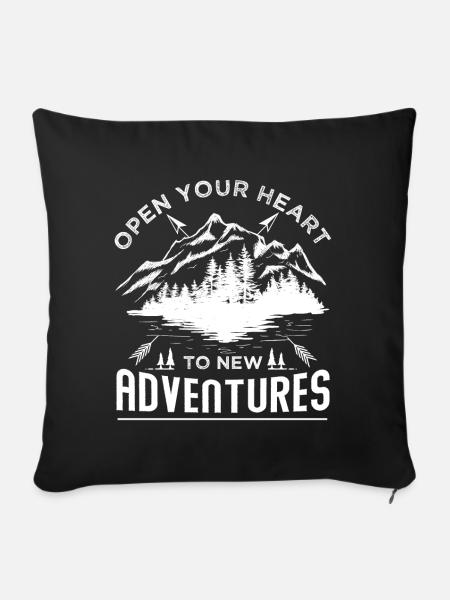 Adventures - Sofakissenbezug 45 x 45 cm - Schwarz