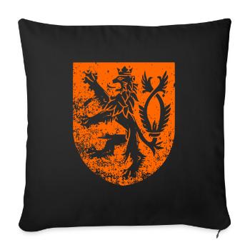 Drapeau néerlandais Hollande Pays-Bas - Housse de coussin décorative 45 x 45 cm - noir - Devant