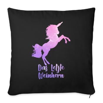 La dernière des filles de la corne de vin - Housse de coussin décorative 45 x 45 cm - noir - Devant