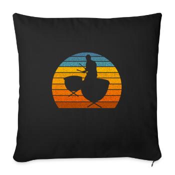 Timpani Sunset Retro - Sofa pillowcase 17,3'' x 17,3'' (45 x 45 cm) - black - Front