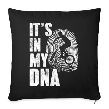 BMX BIKER C'EST DANS MON ADN CADEAU - Housse de coussin décorative 45 x 45 cm - noir - Devant