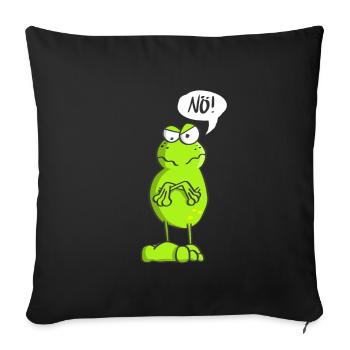 Statement Frog Nope! - Sofa pillowcase 17,3'' x 17,3'' (45 x 45 cm) - black - Front