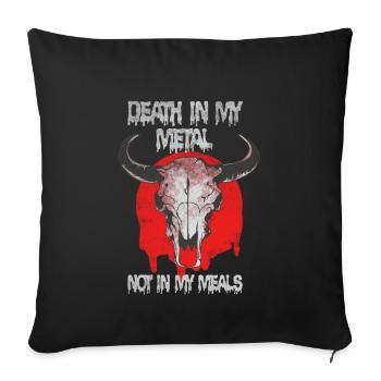 Vegan Death Metal - Housse de coussin décorative 45 x 45 cm - noir - Devant