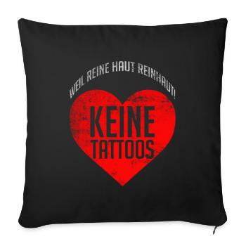 No tattoo Pure skin - Sofa pillowcase 17,3'' x 17,3'' (45 x 45 cm) - black - Front