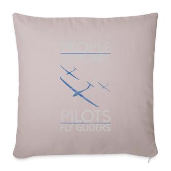 Gliding pilot - Sofa pillowcase 17,3'' x 17,3'' (45 x 45 cm) - light taupe - Front