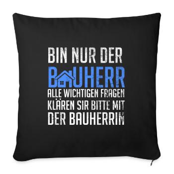 Superviseur de site Client Builder - Housse de coussin décorative 45 x 45 cm - noir - Devant