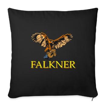 Falkner Falknerei Beizjagd Greifvogel Greif - Sofakissenbezug 45 x 45 cm - Schwarz - Vorne