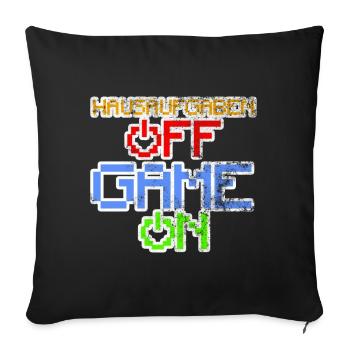 Homework Off Game On Gambling - Sofa pillowcase 17,3'' x 17,3'' (45 x 45 cm) - black - Front
