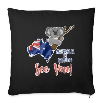 Australia Koala Bear Travel - Sofa pillowcase 17,3'' x 17,3'' (45 x 45 cm) - black - Front