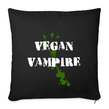 Vegan Vampire Vegan Vampire Halloween - Housse de coussin décorative 45 x 45 cm - noir - Devant