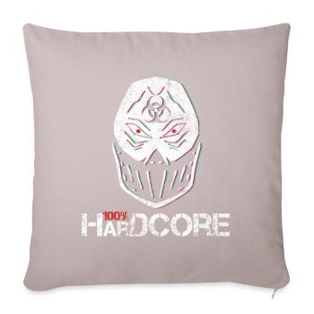 Techno Uptempo Gabber Rave Gift - Sofa pillowcase 17,3'' x 17,3'' (45 x 45 cm) - light taupe - Front