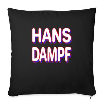 HANS DAMPF - Sofakissenbezug 45 x 45 cm - Schwarz - Vorne