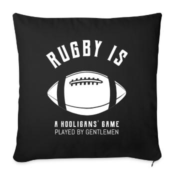 Rugby spielen Gentlemen Sport - Sofakissenbezug 45 x 45 cm - Schwarz - Vorne
