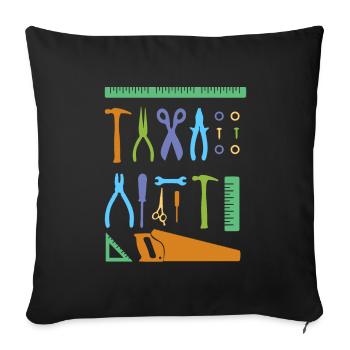 Mechanic maintenance tool gift - Sofa pillowcase 17,3'' x 17,3'' (45 x 45 cm) - black - Front
