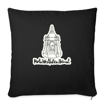 Porta Westfalica Kaiser Wilhelm Denkmal Heimat - Sofakissenbezug 45 x 45 cm - Schwarz - Vorne