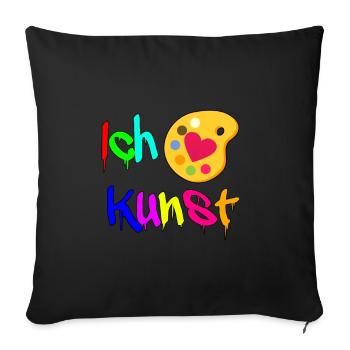 I love art artist paints painting painters - Sofa pillowcase 17,3'' x 17,3'' (45 x 45 cm) - black - Front