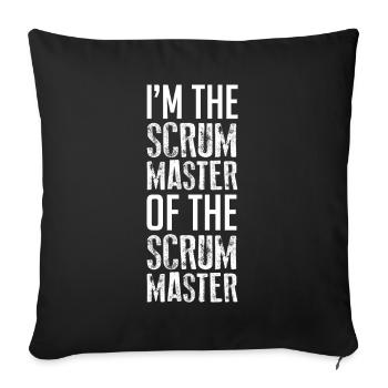 Scrum Master Software Docker Geek Agile - Sofa pillowcase 17,3'' x 17,3'' (45 x 45 cm) - black - Front
