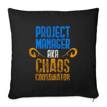 Projekt Manager Scrum Master Git Programmer - Sofakissenbezug 45 x 45 cm - Schwarz - Vorne