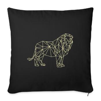 Lion polygon Geometric nature nature - Sofa pillowcase 17,3'' x 17,3'' (45 x 45 cm) - black - Front
