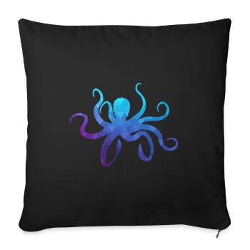Octopus Octopus Polygon Geometric Art Nature - Sofa pillowcase 17,3'' x 17,3'' (45 x 45 cm) - black - Front