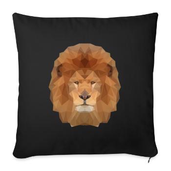 Lion polygon Geometric nature nature - Sofa pillowcase 17,3'' x 17,3'' (45 x 45 cm) - black - Front