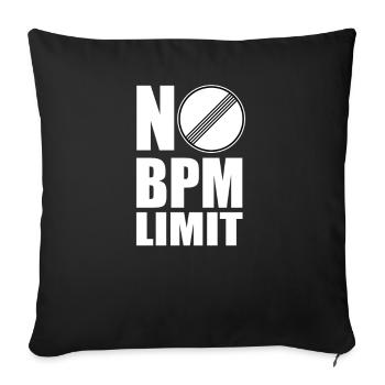 No BPM Limit shirt - Sofa pillowcase 17,3'' x 17,3'' (45 x 45 cm) - black - Front