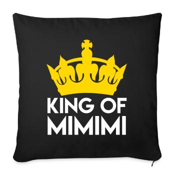 King of Mimimi statement irony saying - Sofa pillowcase 17,3'' x 17,3'' (45 x 45 cm) - black - Front