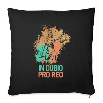 In Dubio Pro Reo Juristen Anwalt Geschenk - Sofakissenbezug 45 x 45 cm - Schwarz - Vorne