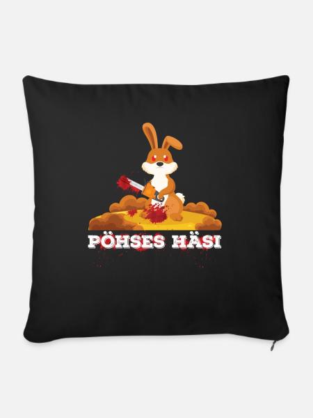 PÖHSES HÄSI - Sofakissenbezug 45 x 45 cm - Schwarz