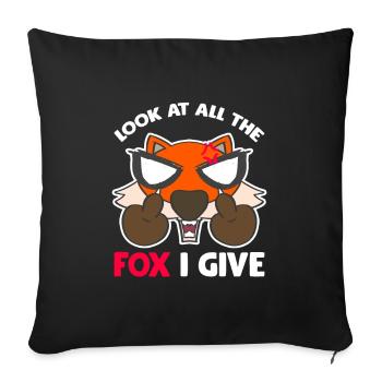 Renard comique renards costume cosplay cadeau - Housse de coussin décorative 45 x 45 cm - noir - Devant