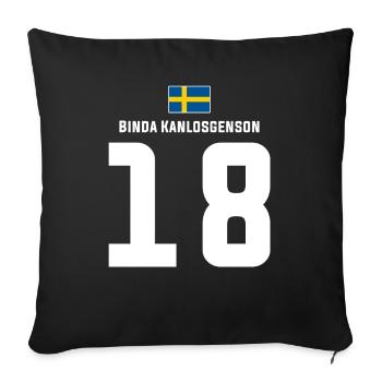 Schwedische Namen Fußball Sauf Mallorca Trikot - Sofakissenbezug 45 x 45 cm - Schwarz - Vorne