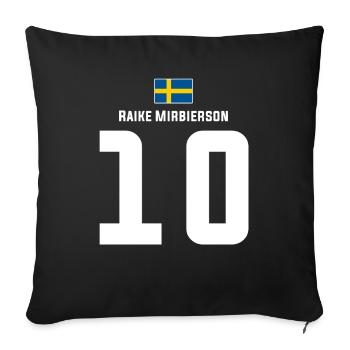 Schwedische Namen Fußball Sauf Mallorca Trikot - Sofakissenbezug 45 x 45 cm - Schwarz - Vorne