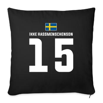 Schwedische Namen Fußball Sauf Mallorca Trikot - Sofakissenbezug 45 x 45 cm - Schwarz - Vorne