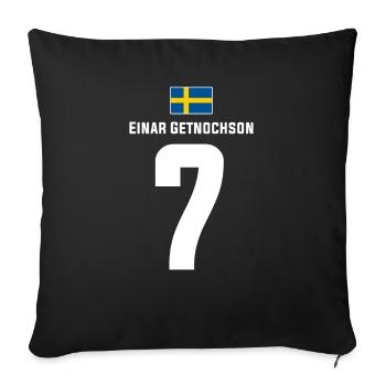 Schwedische Namen Fußball Sauf Mallorca Trikot - Sofakissenbezug 45 x 45 cm - Schwarz - Vorne